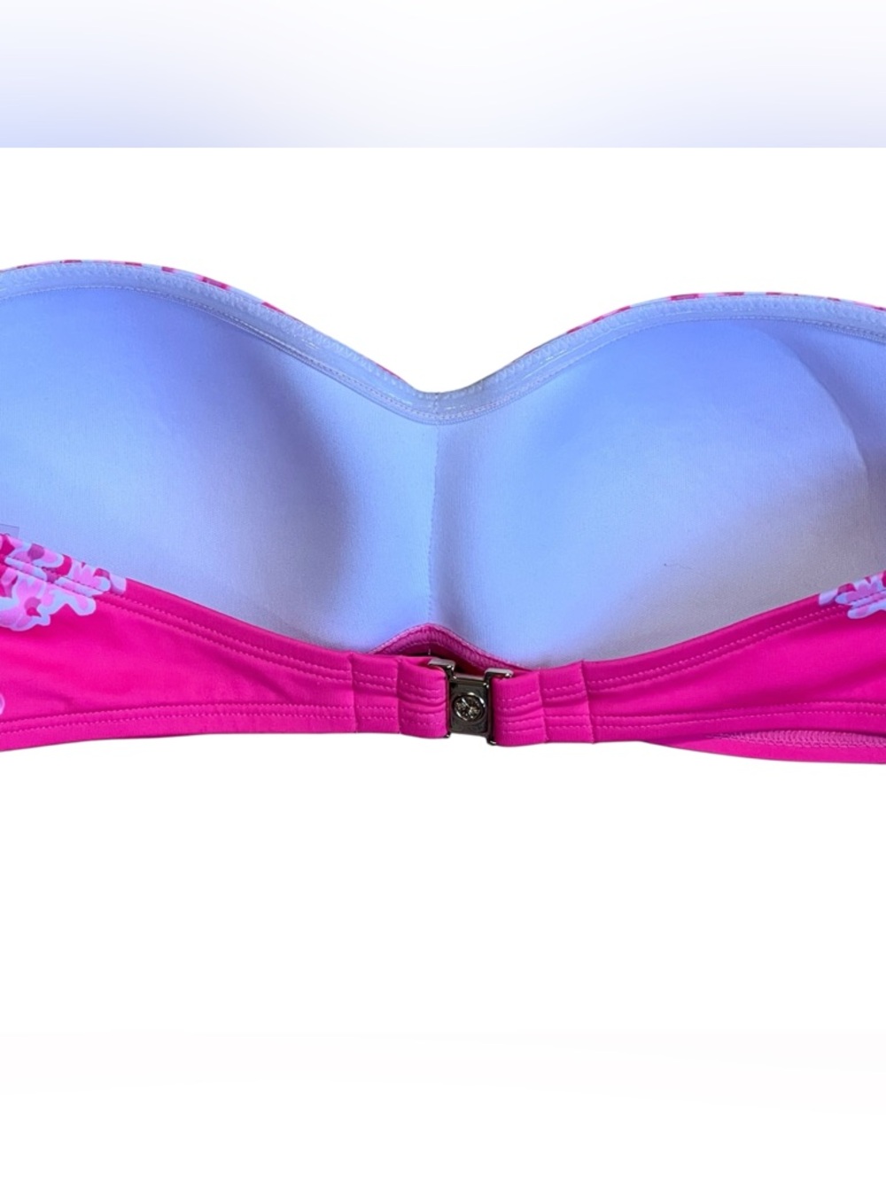 Lilly Pulitzer Women’s 10 Pink White Two Piece Bandeau Bikini Set Aislyn Yarrow - Picture 6 of 12